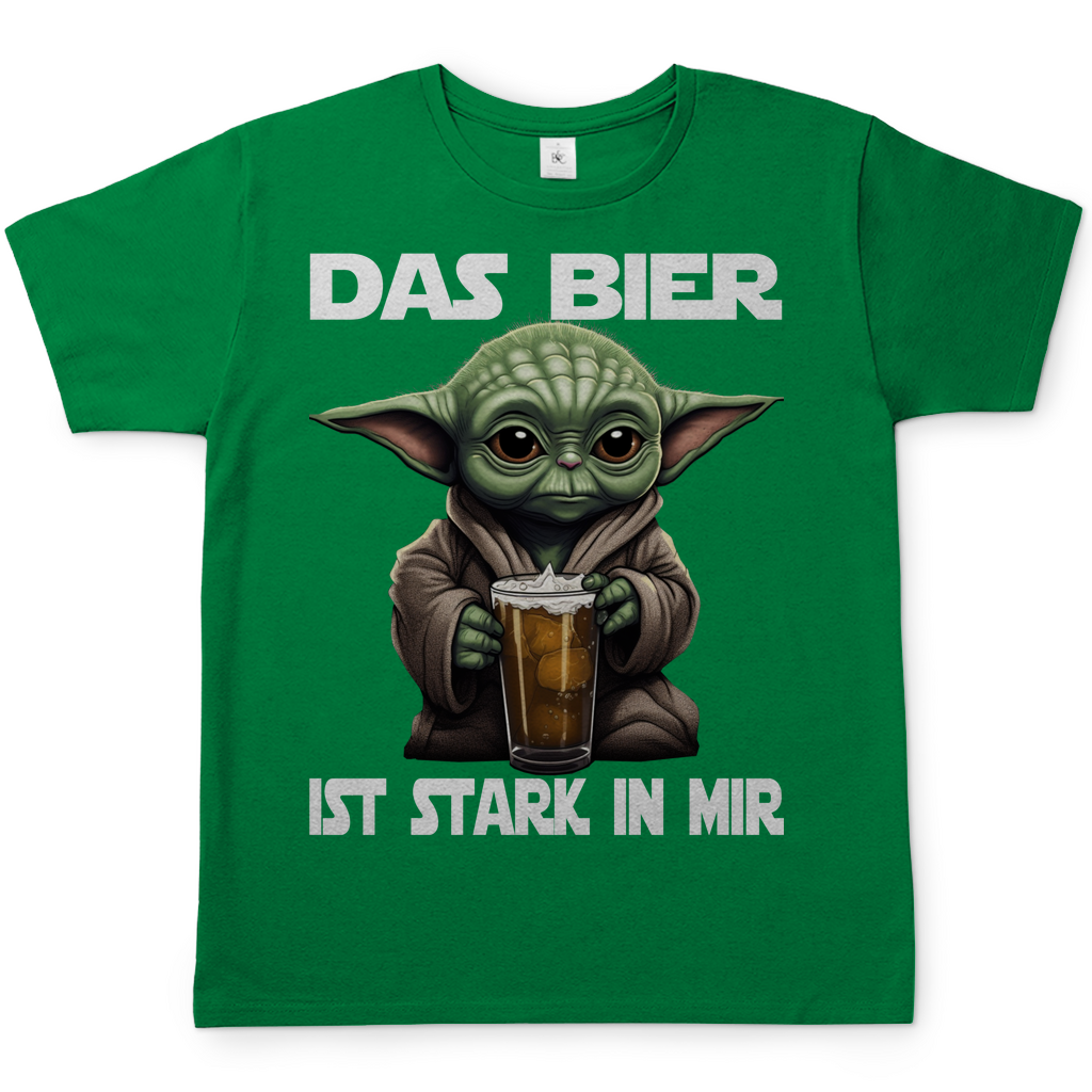 Das Bier ist stark in mir - Baby Yoda Grogu - Herren Shirt Kelly Green