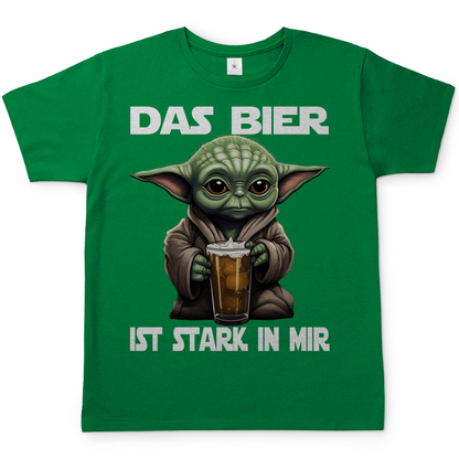 Das Bier ist stark in mir - Baby Yoda Grogu - Herren Shirt Kelly Green