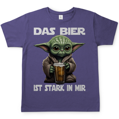 Das Bier ist stark in mir - Baby Yoda Grogu - Herren Shirt Millennial Lilac