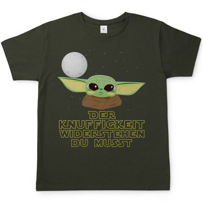Der Knuffigkeit widerstehen du musst - Baby Yoda Grogu - Herren Shirt Urban Khaki