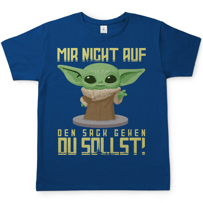 Mir nicht auf den Sack gehen du sollst Baby Yoda Grogu - Herren Shirt Royal Blue