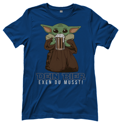 Dein Bier exen du musst Baby Yoda - Damenshirt Royal Blue