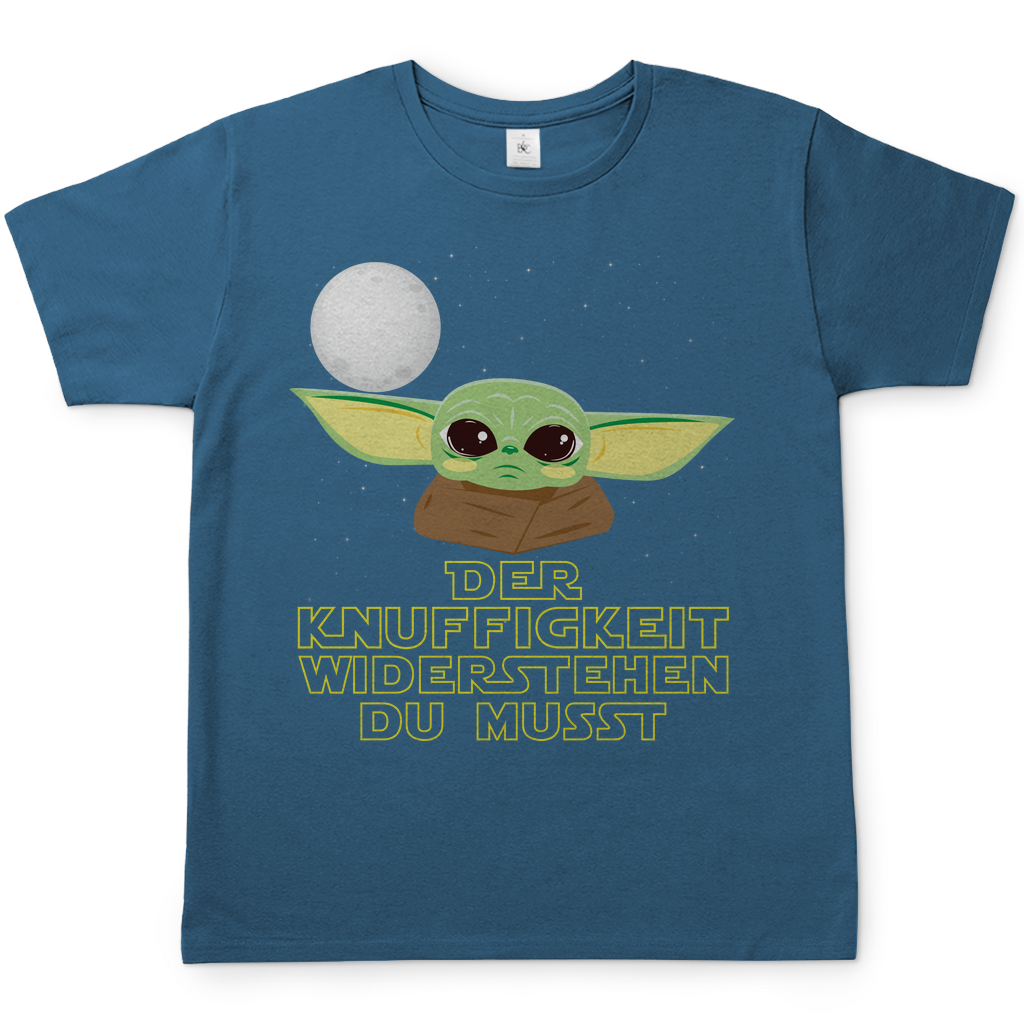 Der Knuffigkeit widerstehen du musst - Baby Yoda Grogu - Herren Shirt Stone Blue