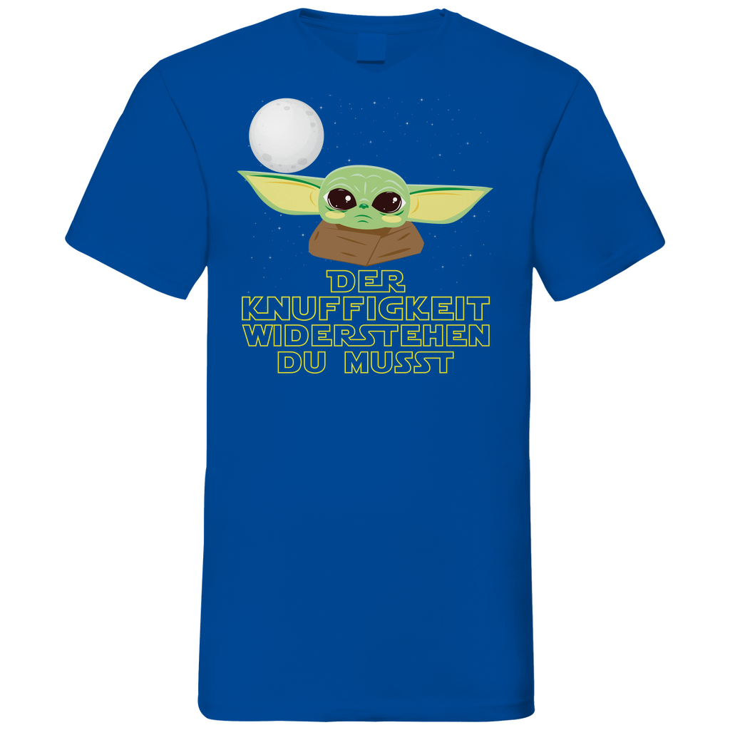 Knuffigkeit widerstehen - Baby Yoda Grogu - Herren V-Neck Shirt Royal Blue