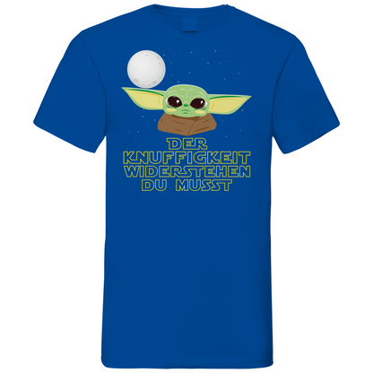 Knuffigkeit widerstehen - Baby Yoda Grogu - Herren V-Neck Shirt Royal Blue
