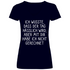 Ich wusste dass der Tag hässlich wird - V-Neck Damenshirt Deep Navy