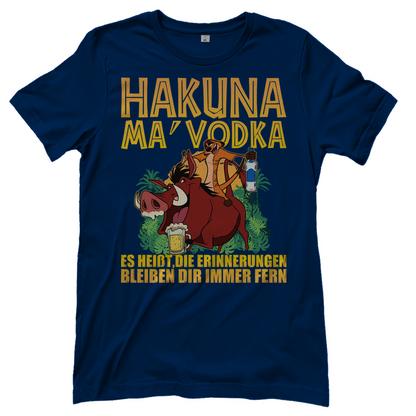 Hakuna Ma Vodka Timon und Pumbaa - Damenshirt Navy