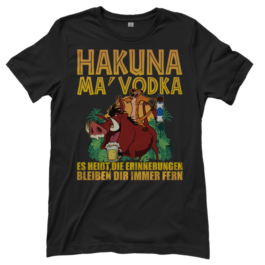 Hakuna Ma Vodka Timon und Pumbaa - Damenshirt Black