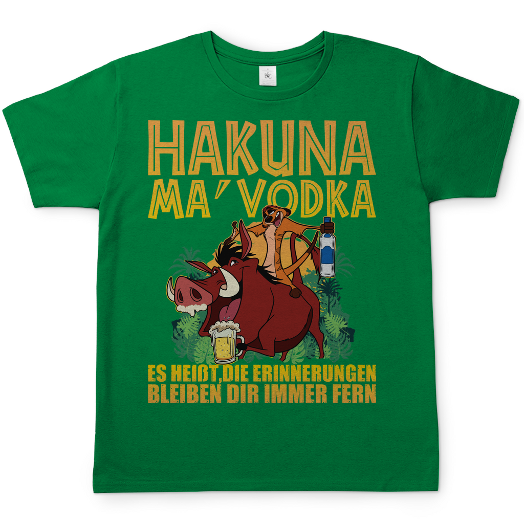 Hakuna Ma Vodka Timon und Pumbaa - Herren Shirt Kelly Green