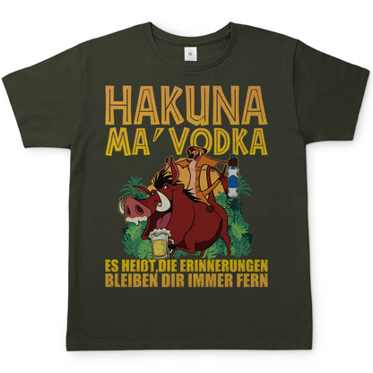 Hakuna Ma Vodka Timon und Pumbaa - Herren Shirt Urban Khaki