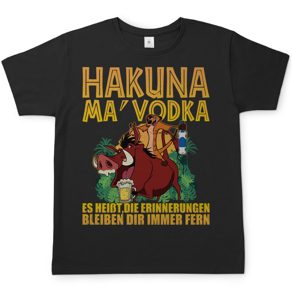 Hakuna Ma Vodka Timon und Pumbaa - Herren Shirt Black