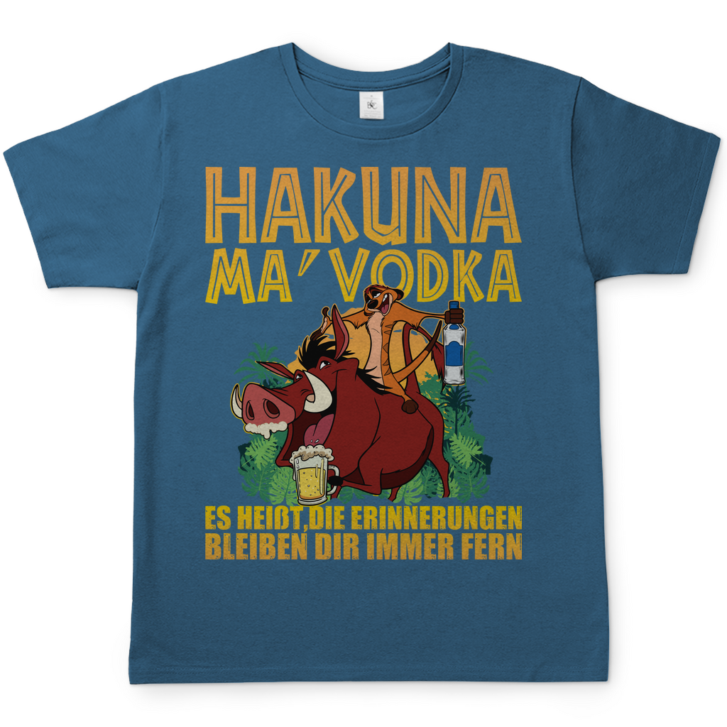 Hakuna Ma Vodka Timon und Pumbaa - Herren Shirt Stone Blue