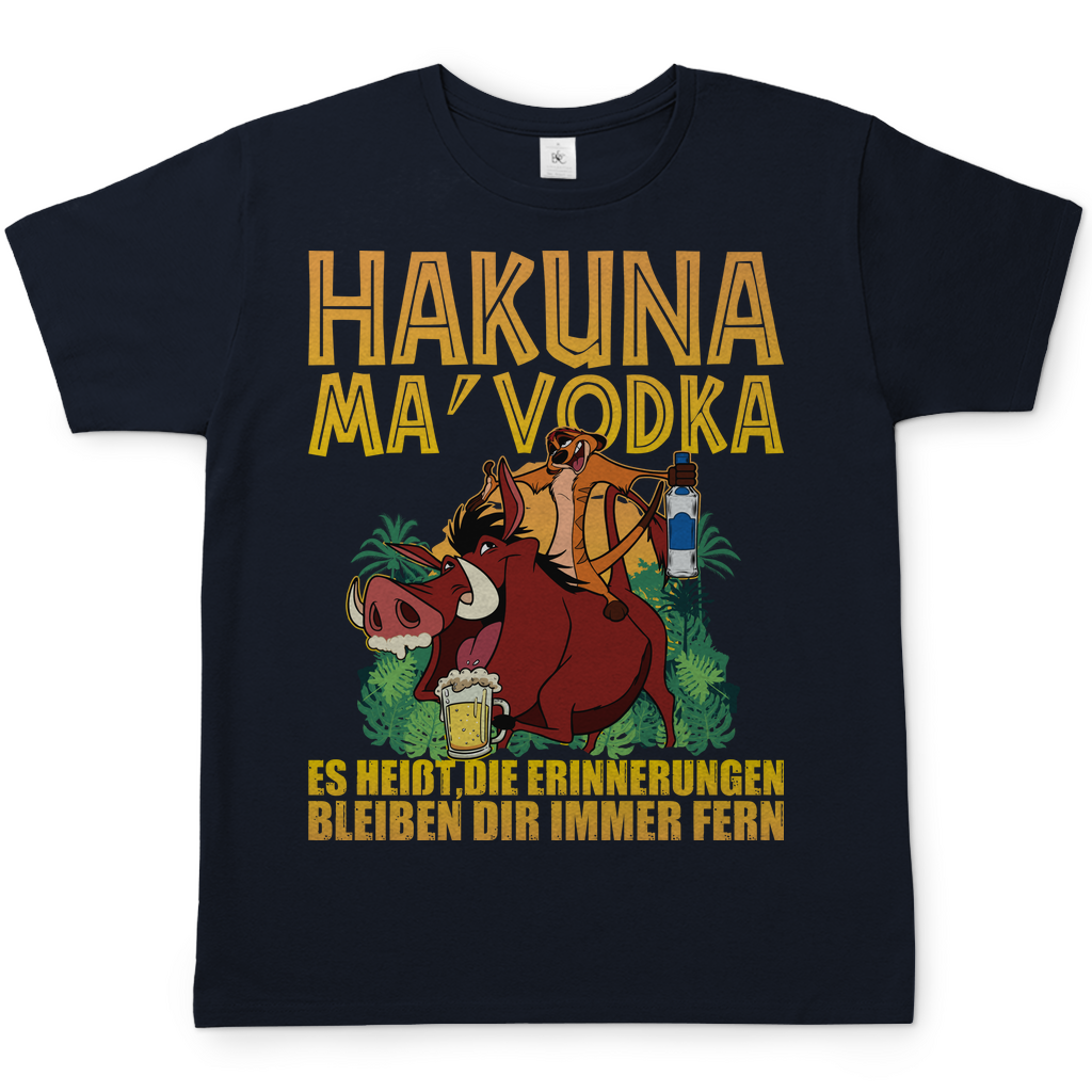 Hakuna Ma Vodka Timon und Pumbaa - Herren Shirt Navy