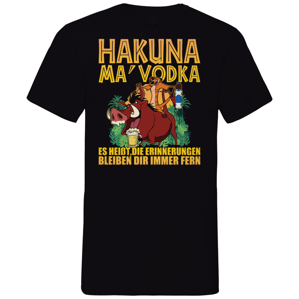Hakuna Ma Vodka Timon und Pumbaa - Herren V-Neck Shirt Black