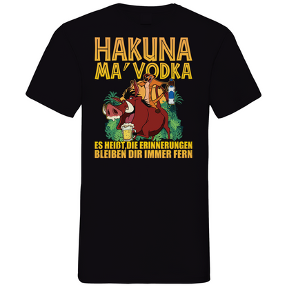 Hakuna Ma Vodka Timon und Pumbaa - Herren V-Neck Shirt Black