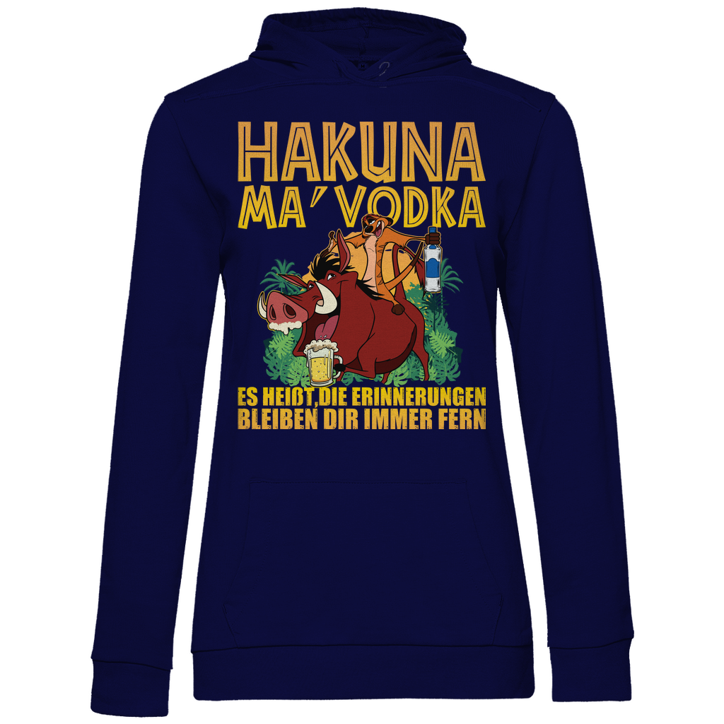 Hakuna Ma Vodka Timon und Pumbaa - Damen Hoodie Navy Blue