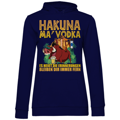 Hakuna Ma Vodka Timon und Pumbaa - Damen Hoodie Navy Blue