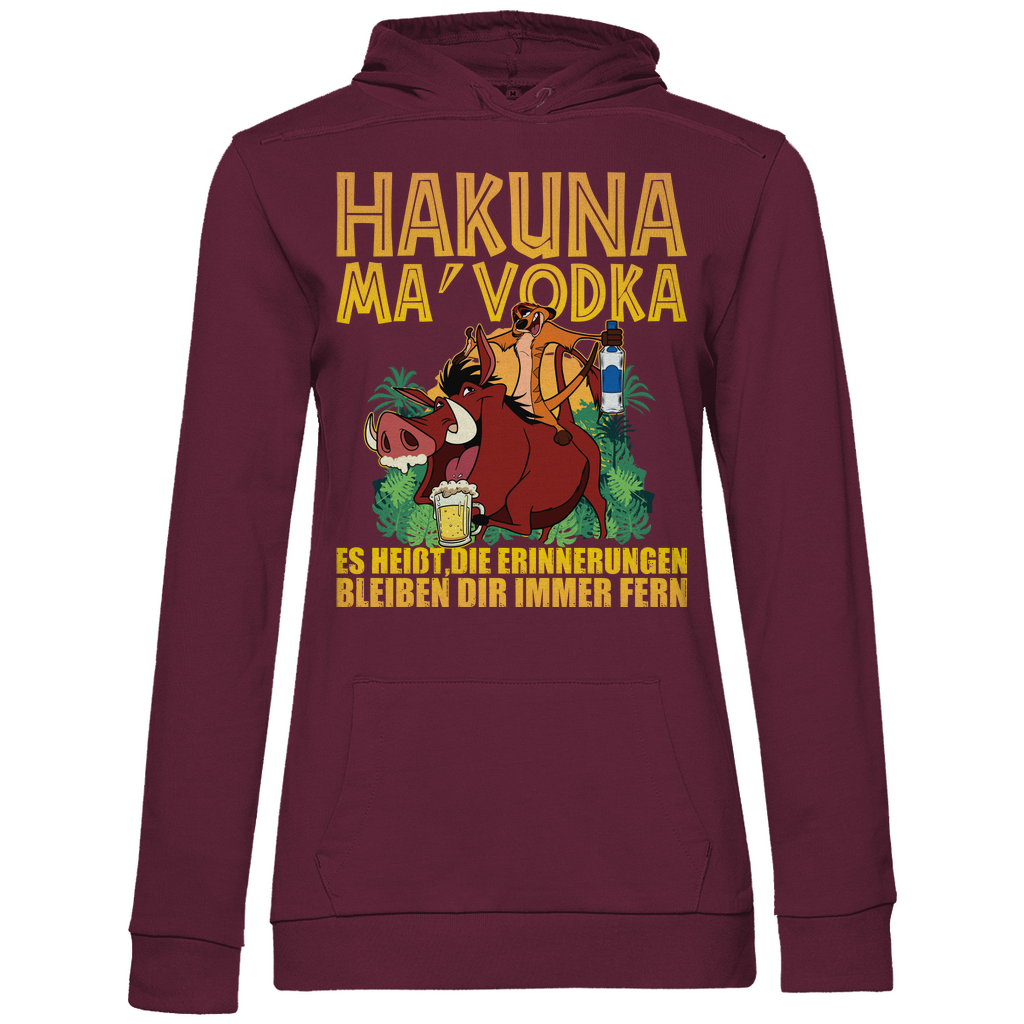 Hakuna Ma Vodka Timon und Pumbaa - Damen Hoodie Wine