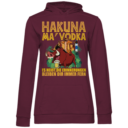 Hakuna Ma Vodka Timon und Pumbaa - Damen Hoodie Wine