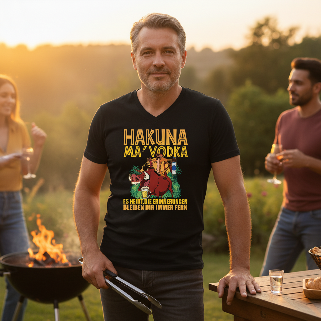 Hakuna Ma Vodka Timon und Pumbaa - Herren V-Neck Shirt