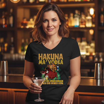 Hakuna Ma Vodka Timon und Pumbaa - V-Neck Damenshirt