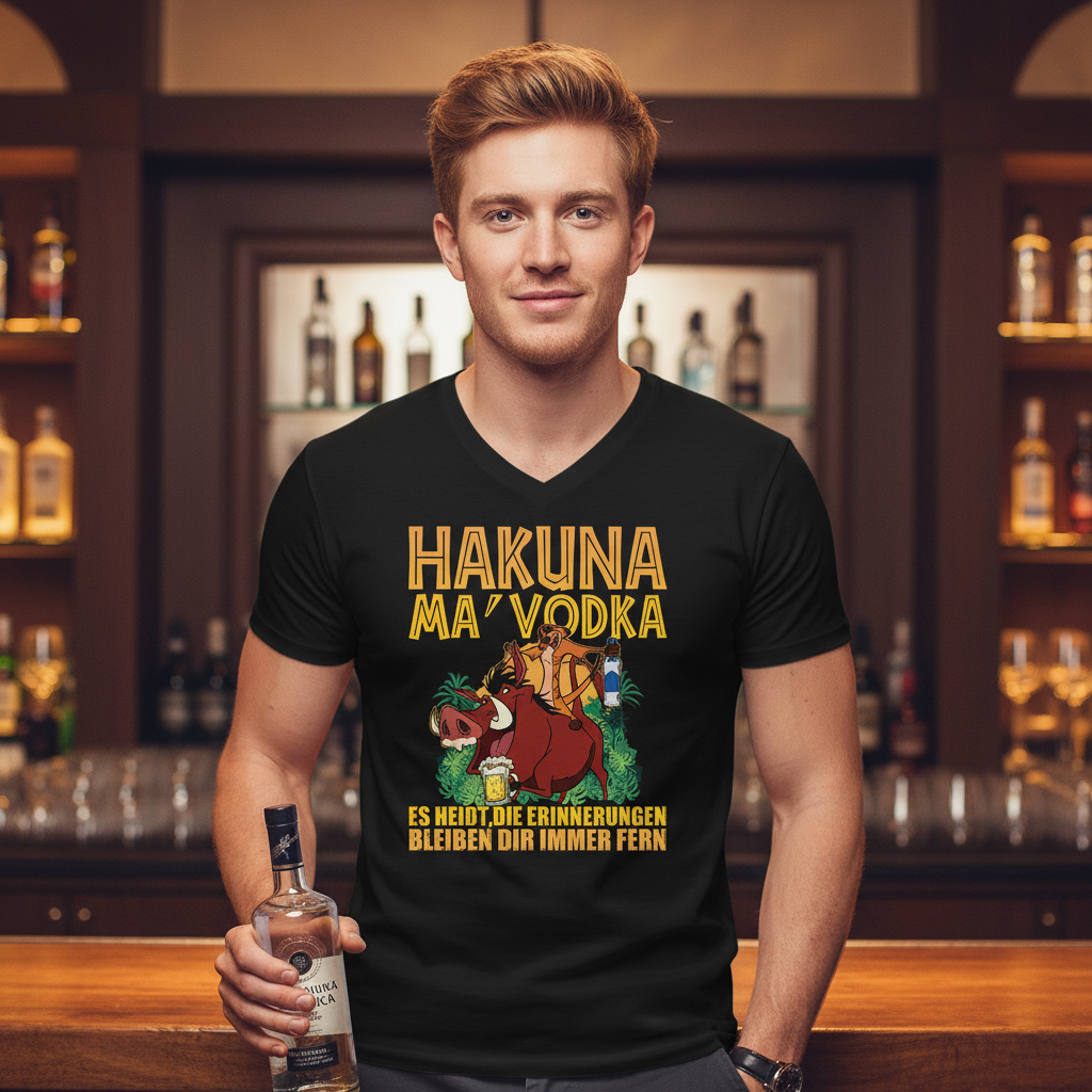 Hakuna Ma Vodka Timon und Pumbaa - Herren V-Neck Shirt