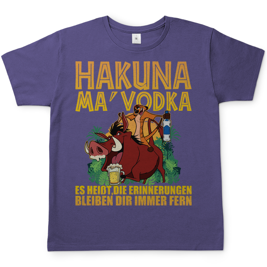 Hakuna Ma Vodka Timon und Pumbaa - Herren Shirt Millennial Lilac