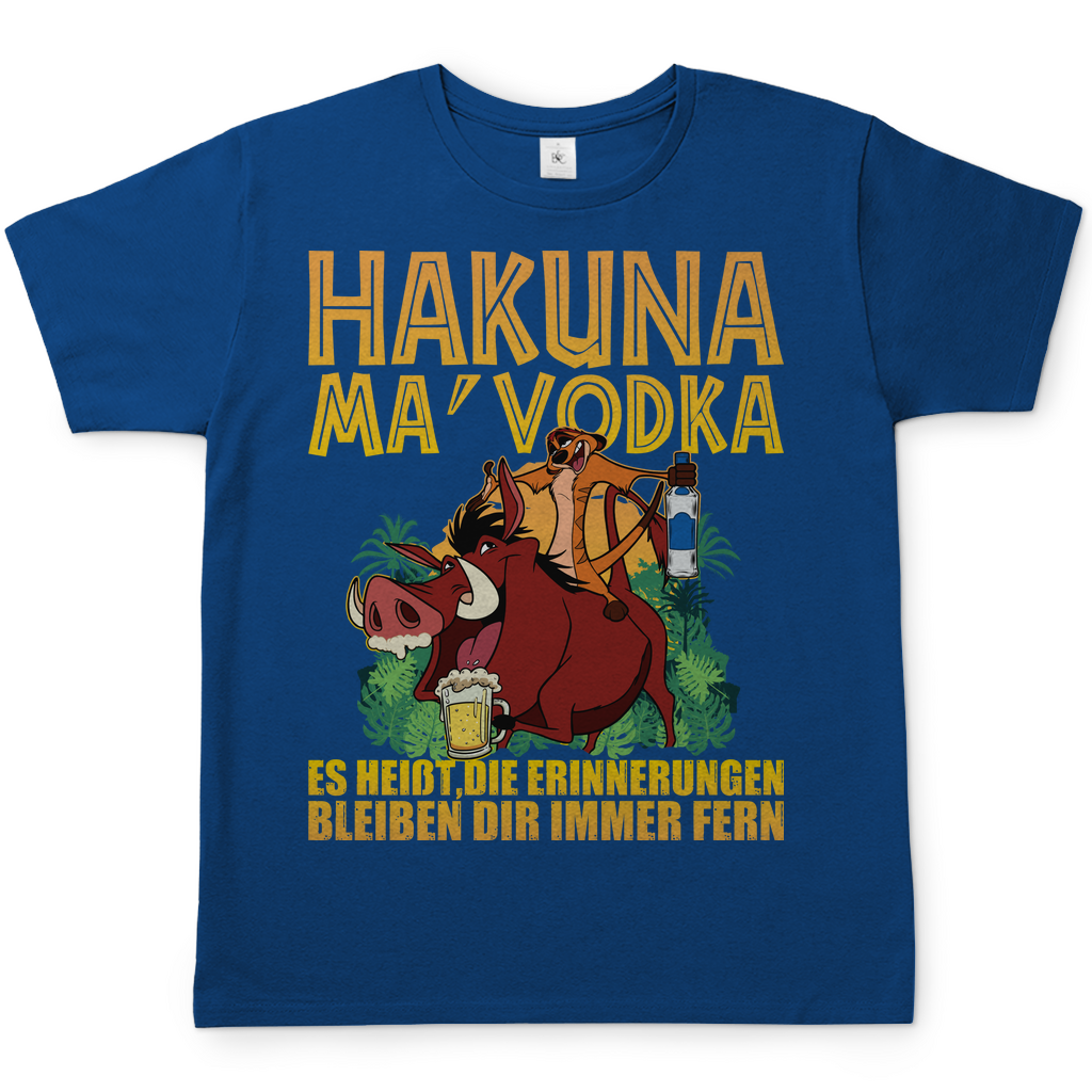 Hakuna Ma Vodka Timon und Pumbaa - Herren Shirt Royal Blue