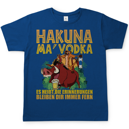 Hakuna Ma Vodka Timon und Pumbaa - Herren Shirt Royal Blue