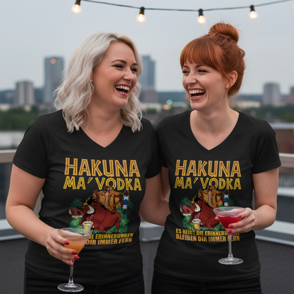 Hakuna Ma Vodka Timon und Pumbaa - V-Neck Damenshirt