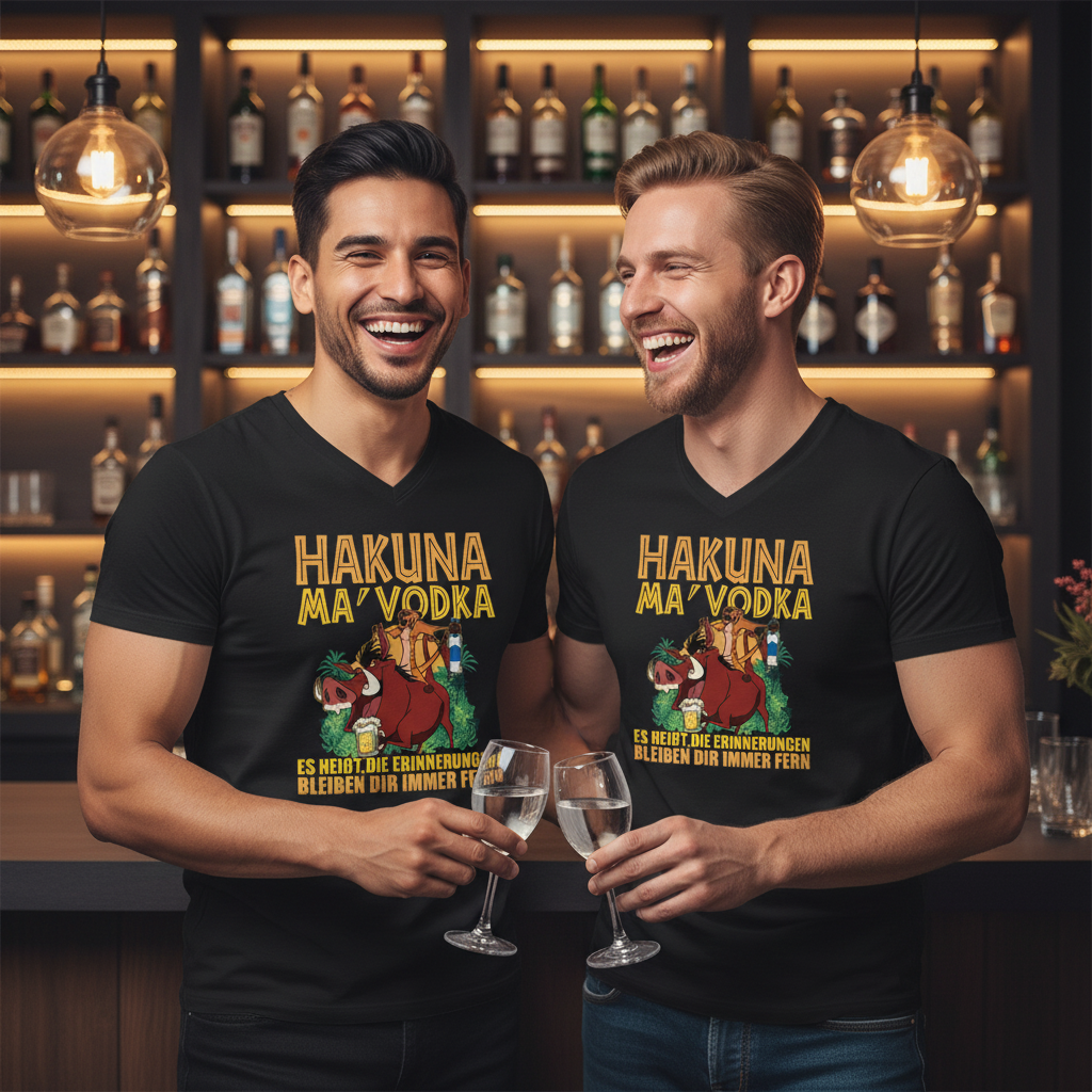 Hakuna Ma Vodka Timon und Pumbaa - Herren V-Neck Shirt