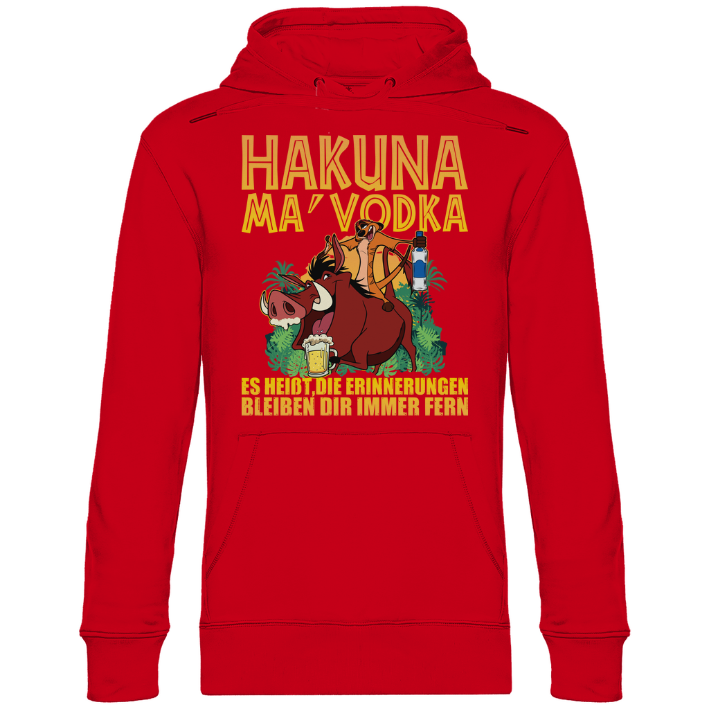 Hakuna Ma Vodka Timon und Pumbaa - Unisex Hoodie Red
