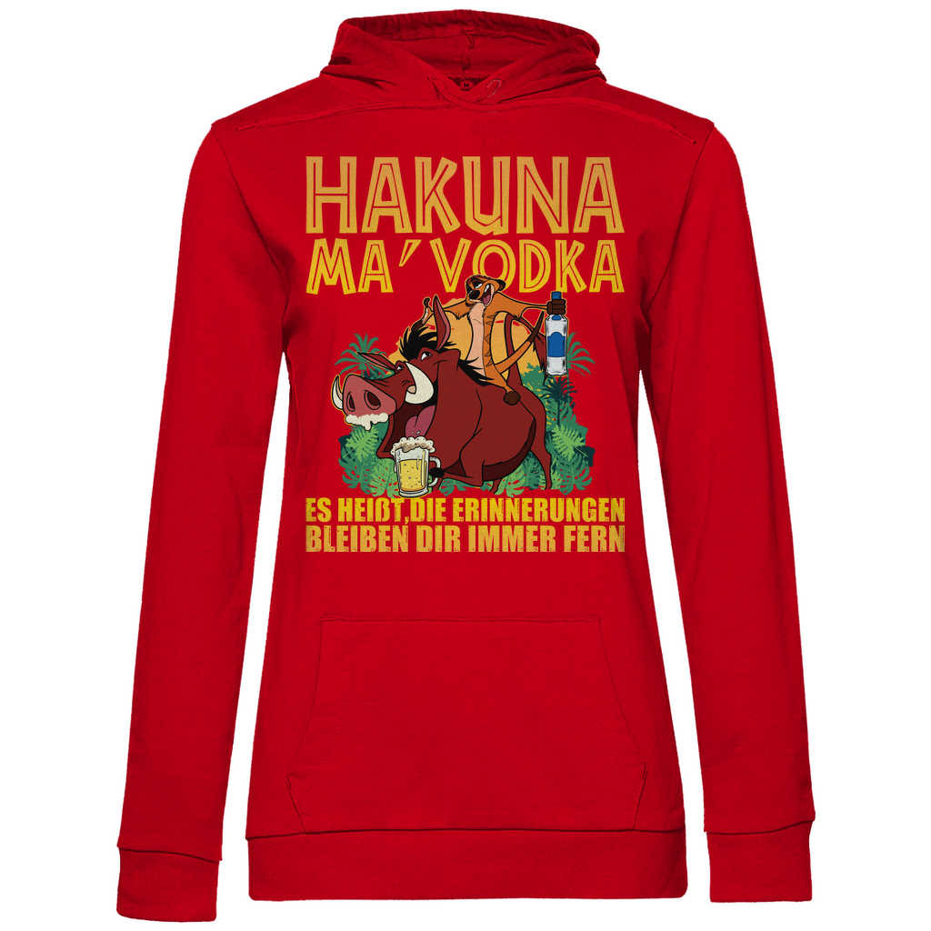 Hakuna Ma Vodka Timon und Pumbaa - Damen Hoodie Red