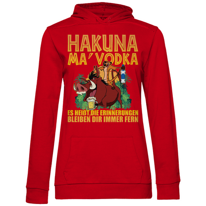 Hakuna Ma Vodka Timon und Pumbaa - Damen Hoodie Red