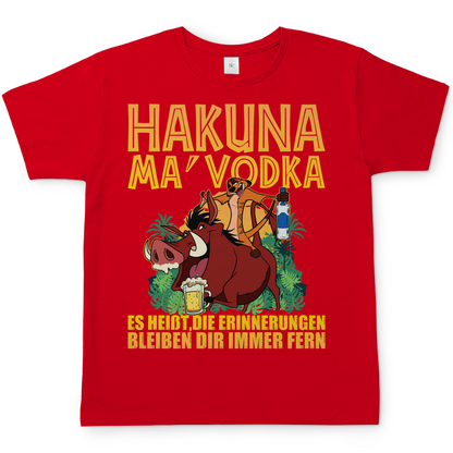 Hakuna Ma Vodka Timon und Pumbaa - Herren Shirt Red