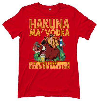 Hakuna Ma Vodka Timon und Pumbaa - Damenshirt Red