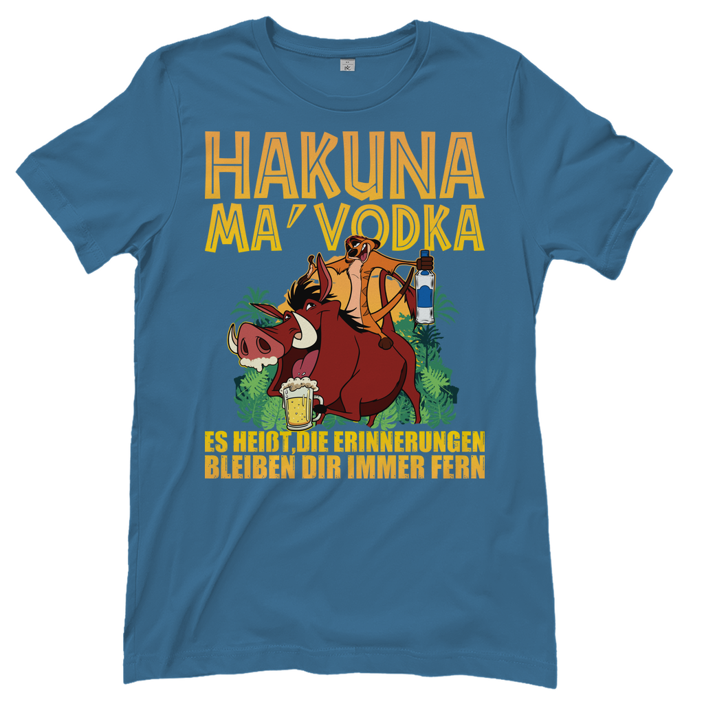 Hakuna Ma Vodka Timon und Pumbaa - Damenshirt Stone Blue