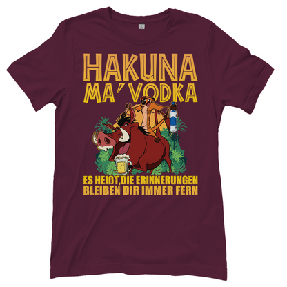 Hakuna Ma Vodka Timon und Pumbaa - Damenshirt Burgundy
