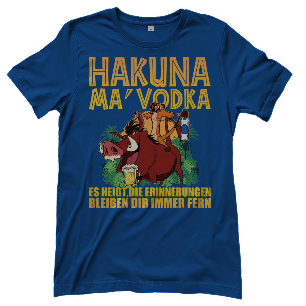 Hakuna Ma Vodka Timon und Pumbaa - Damenshirt Royal Blue
