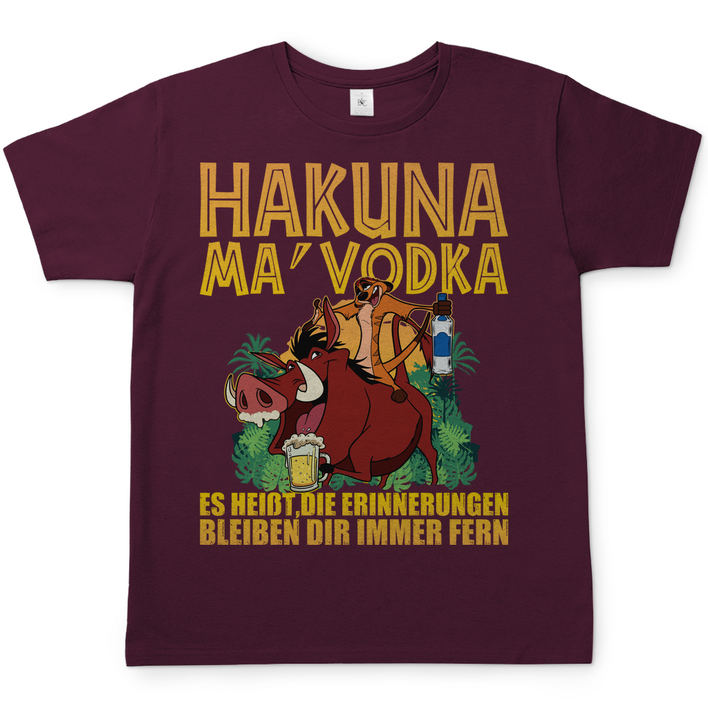 Hakuna Ma Vodka Timon und Pumbaa - Herren Shirt Burgundy
