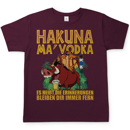 Hakuna Ma Vodka Timon und Pumbaa - Herren Shirt Burgundy