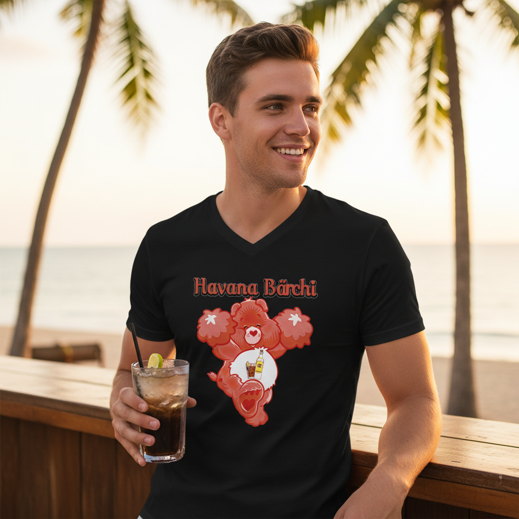 Havana Bärchi - Glücksbärchi - Herren V-Neck Shirt