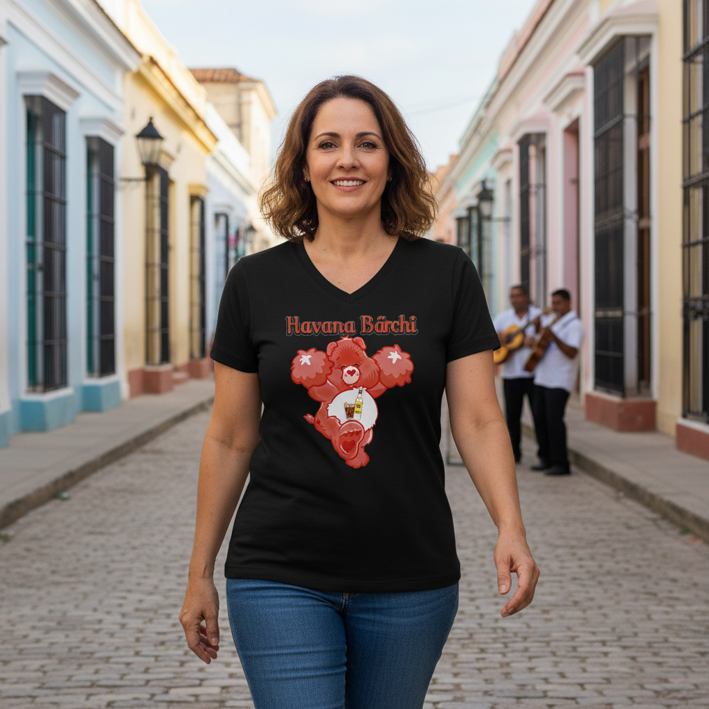 Havana Bärchi - Glücksbärchi - V-Neck Damenshirt