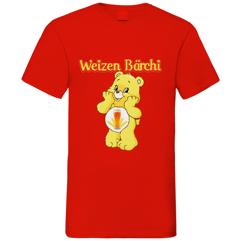 Weizen Bärchi - Glücksbärchi - Herren V-Neck Shirt Red