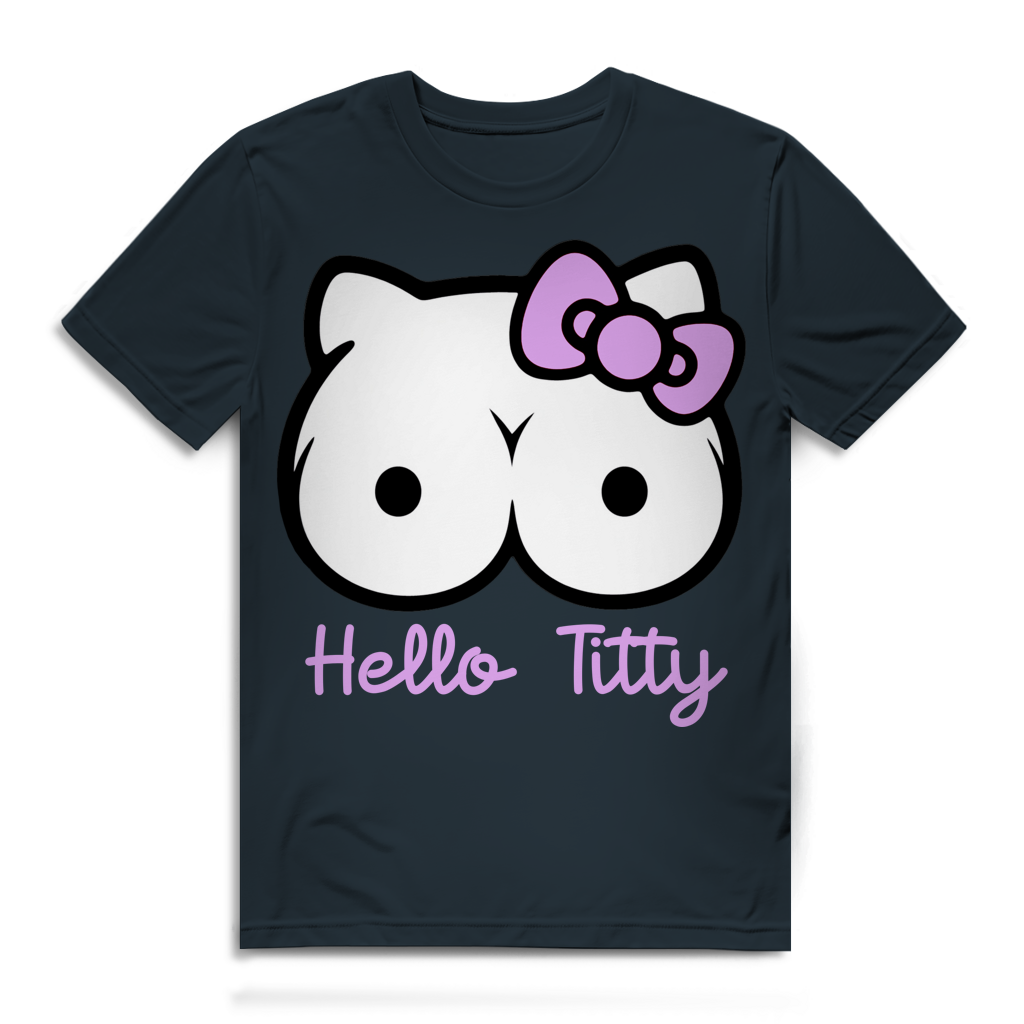 Hello Kitty Titty - Herren Premium Bio T-Shirt Dark Grey Solid