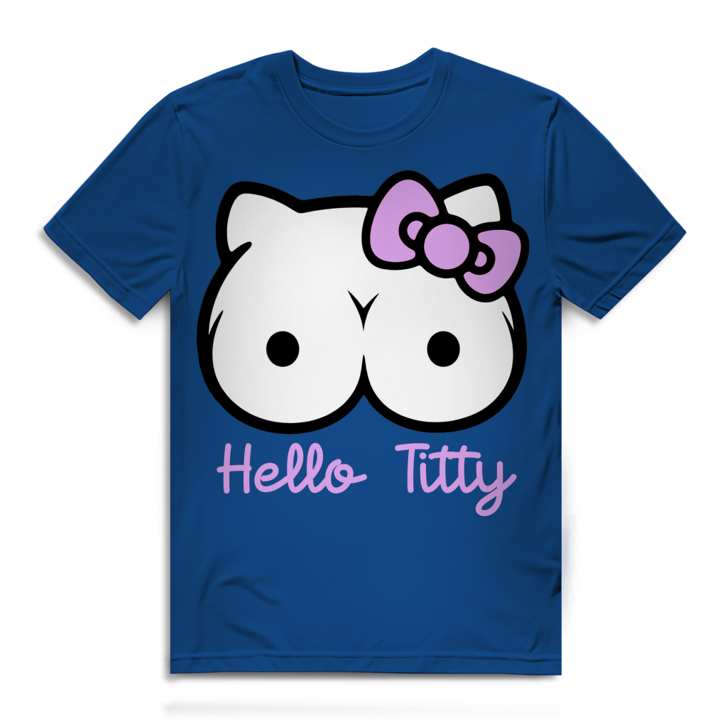 Hello Kitty Titty - Herren Premium Bio T-Shirt Royal Blue
