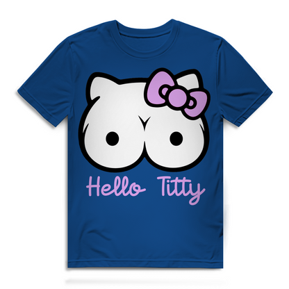 Hello Kitty Titty - Herren Premium Bio T-Shirt Royal Blue