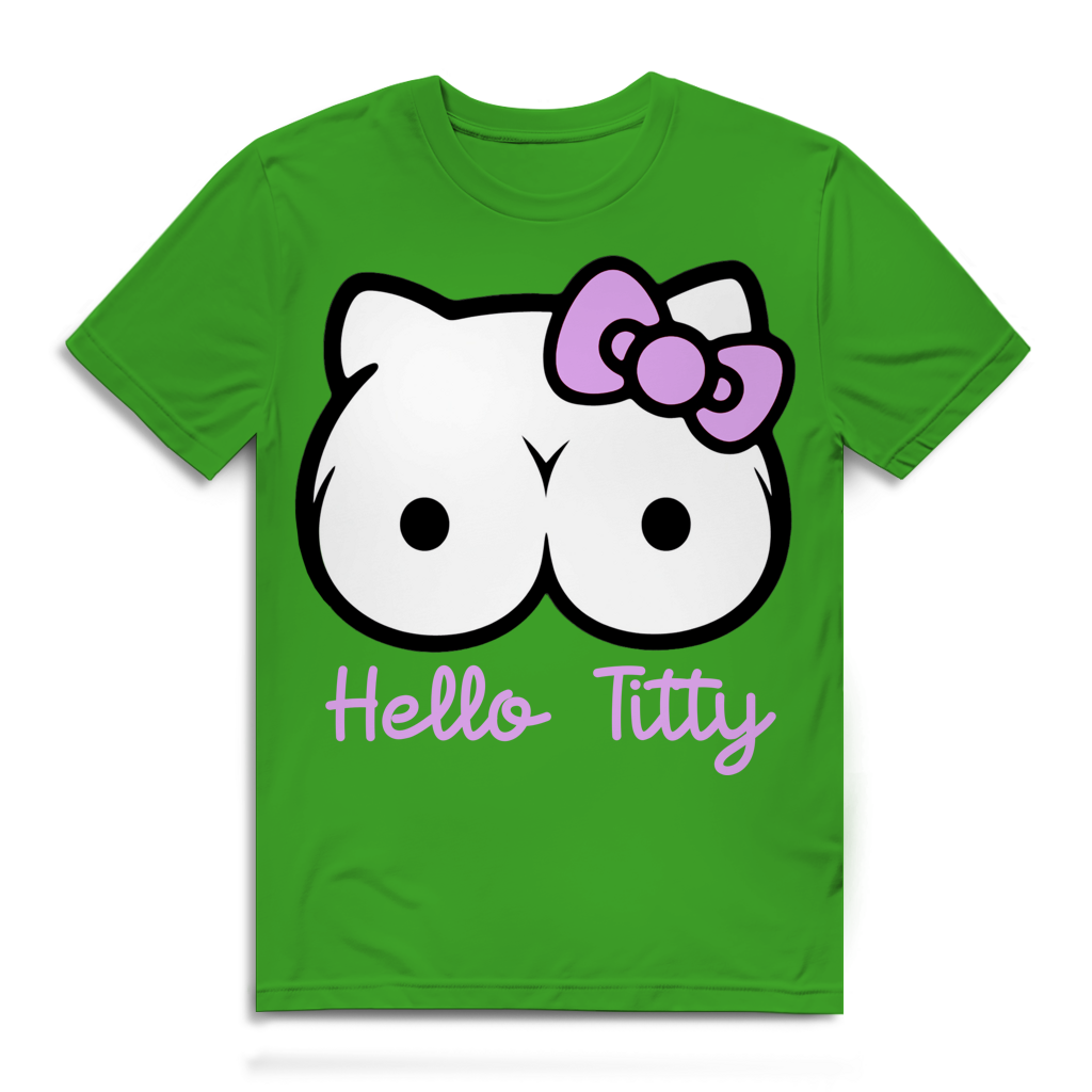 Hello Kitty Titty - Herren Premium Bio T-Shirt Real Green