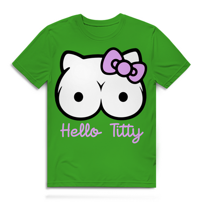 Hello Kitty Titty - Herren Premium Bio T-Shirt Real Green