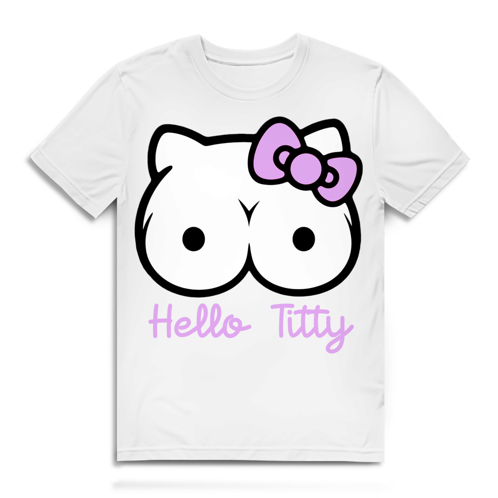 Hello Kitty Titty - Herren Premium Bio T-Shirt White